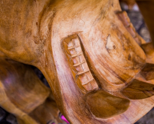 Close up Hippo Large - Hardhouten teak nijlpaard meubel - design meubel