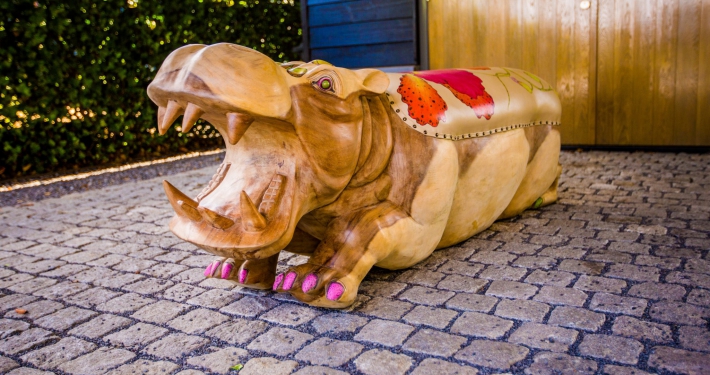 Teak design meubel - Hippo Large - Nijlpaard - interieur design